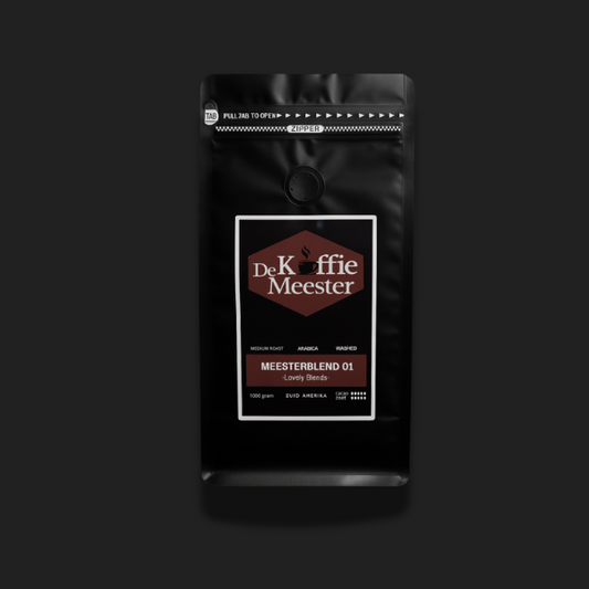 1kg verse koffiebonen zak van De Koffiemeester