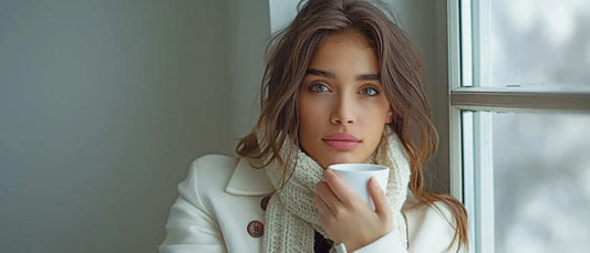 Vrouw drinkt koffie van De Koffiemeester