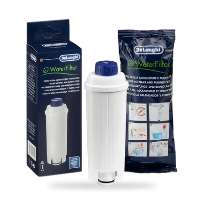 De'Longhi DLSC002 waterfilter naast de verpakking