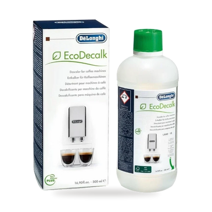 De'Longhi DLSC500 ontkalker, fles van 500 ml met verpakking met EcoDecalk-opdruk