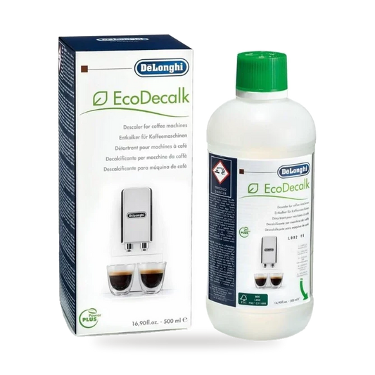 De'Longhi DLSC500 ontkalker, fles van 500 ml met verpakking met EcoDecalk-opdruk