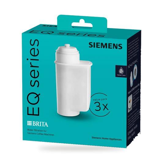 Siemens TZ70033A verpakking met 3 BRITA Intenza waterfilters, vooraanzicht